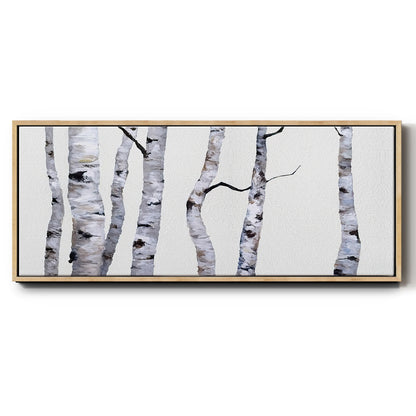 Birch Trees I - Floater Framed Canvas Print