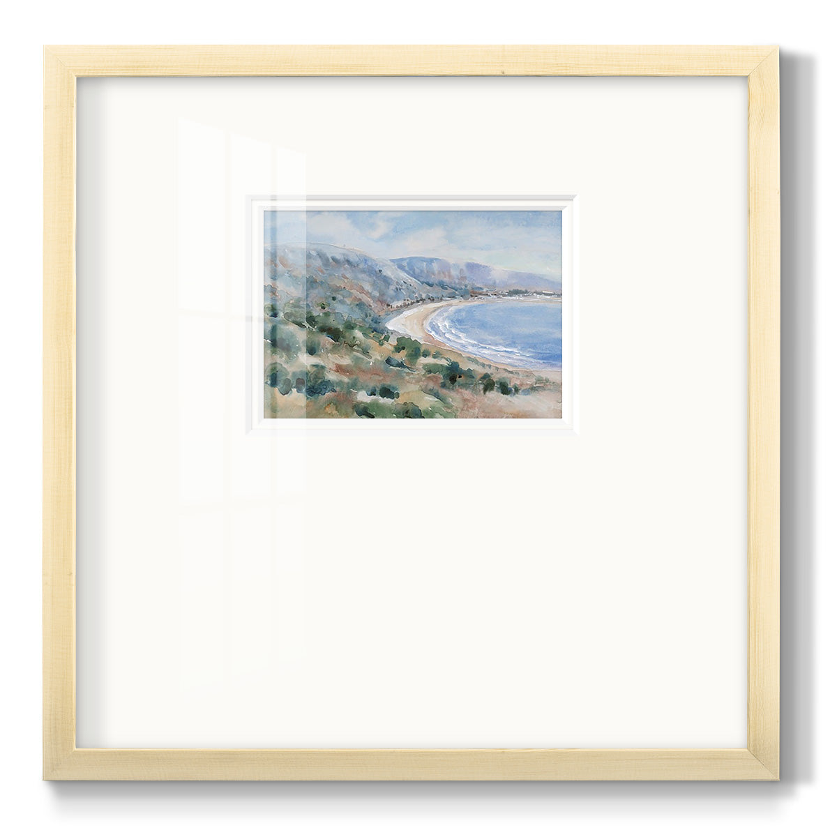 Coastal Mist II - Double Matboard Framed Print