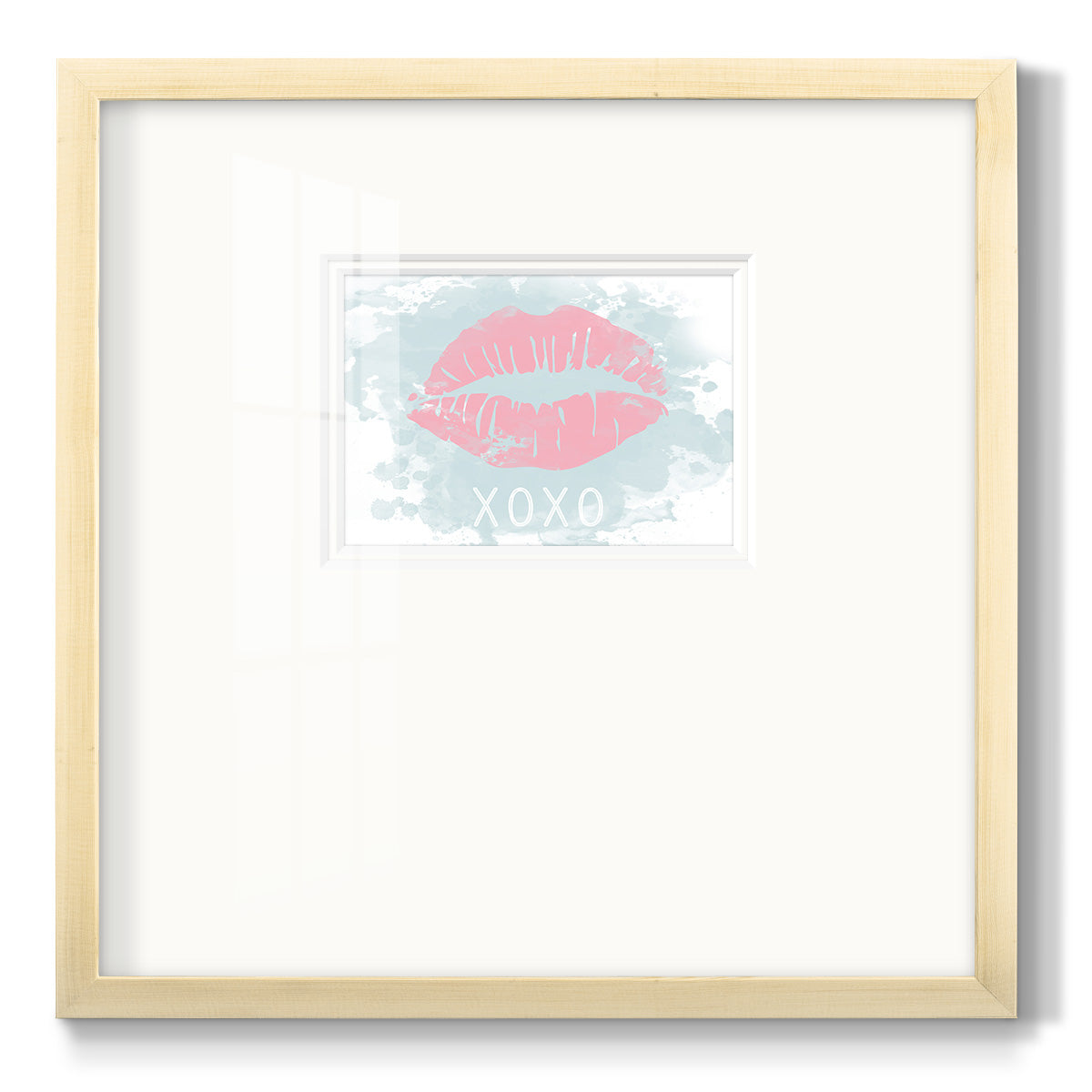 XOXO in Color Premium Framed Print Double Matboard