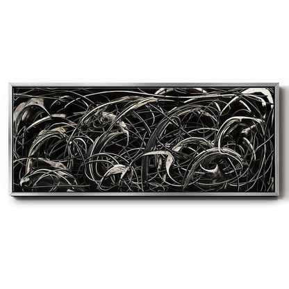Linear Movement I - Floater Framed Canvas Print