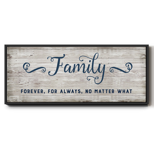Family Forever - Floater Framed Canvas Print