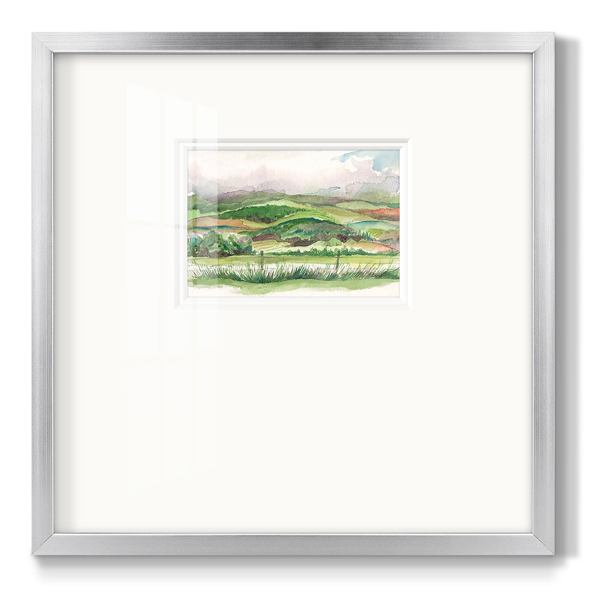 Bennachie Rain I - Double Matboard Framed Print