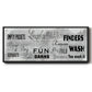 Laundry Rules - Floater Framed Canvas Print