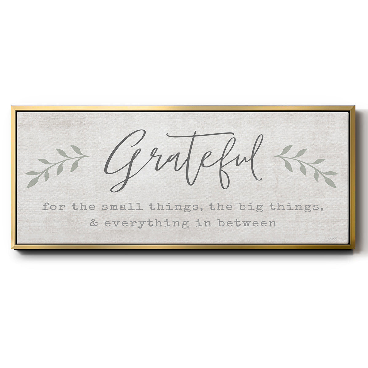 Grateful for Everything - Floater Framed Canvas Print