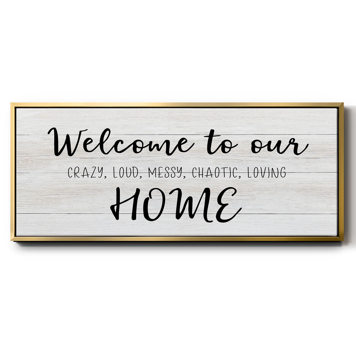 Welcome to Our Home - Floater Framed Canvas Print