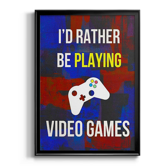 Gamer at Play III - Modern Framed Canvas Print