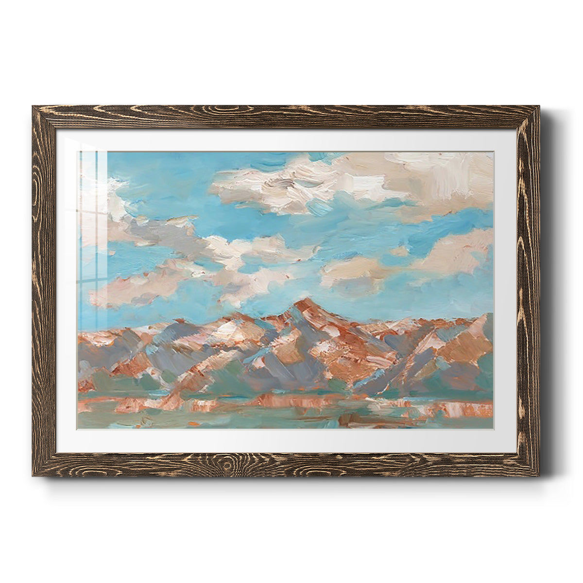 Pastel Western Vista II - Barnwood Framed Art Print