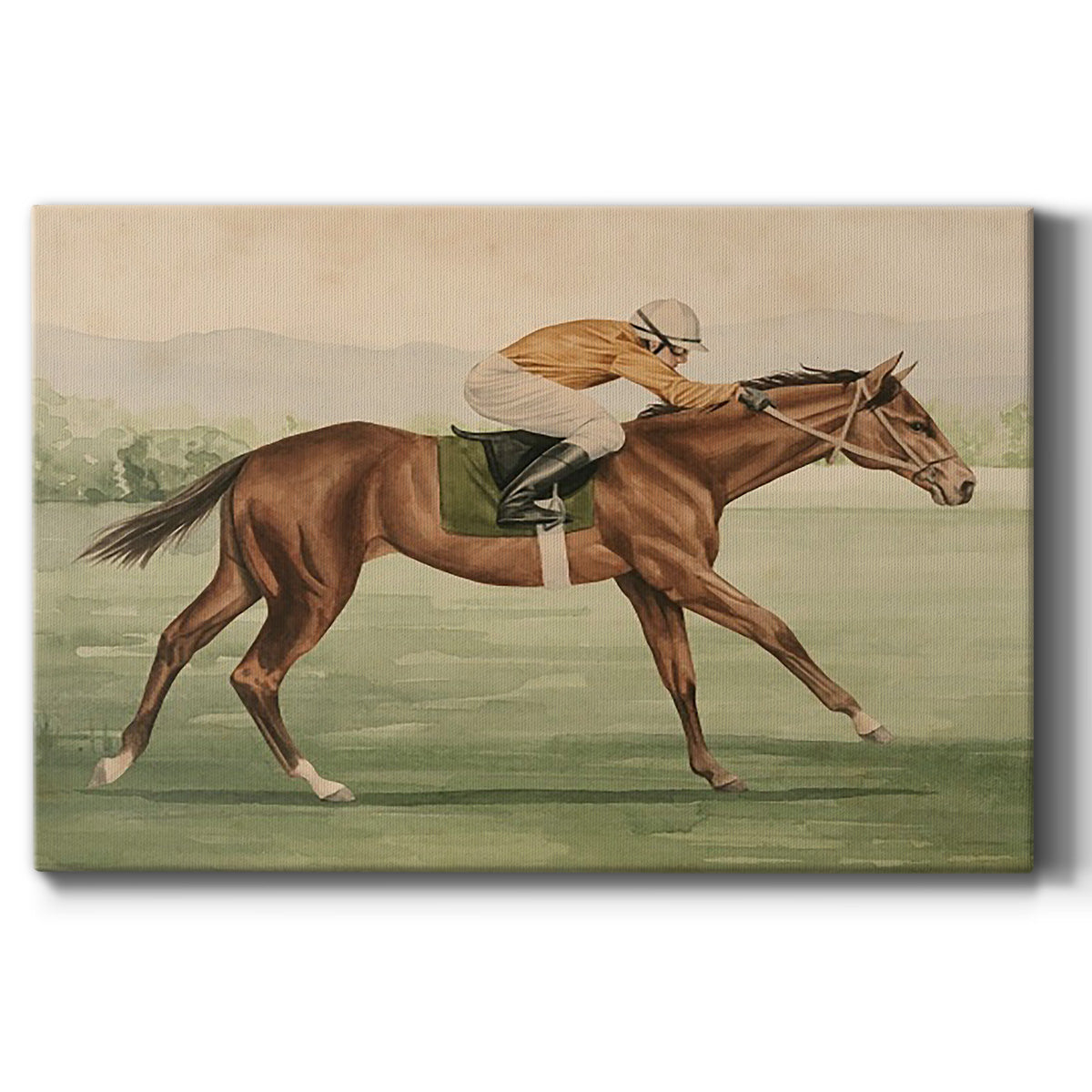 Vintage Equestrian II Premium Gallery Wrapped Canvas - Ready to Hang