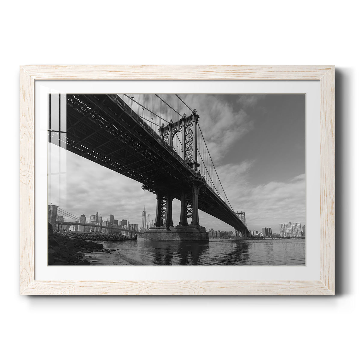 Manhattan Bridge - Barnwood Framed Art Print