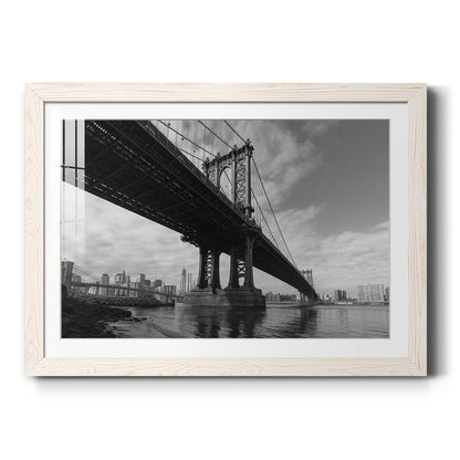 Manhattan Bridge - Barnwood Framed Art Print