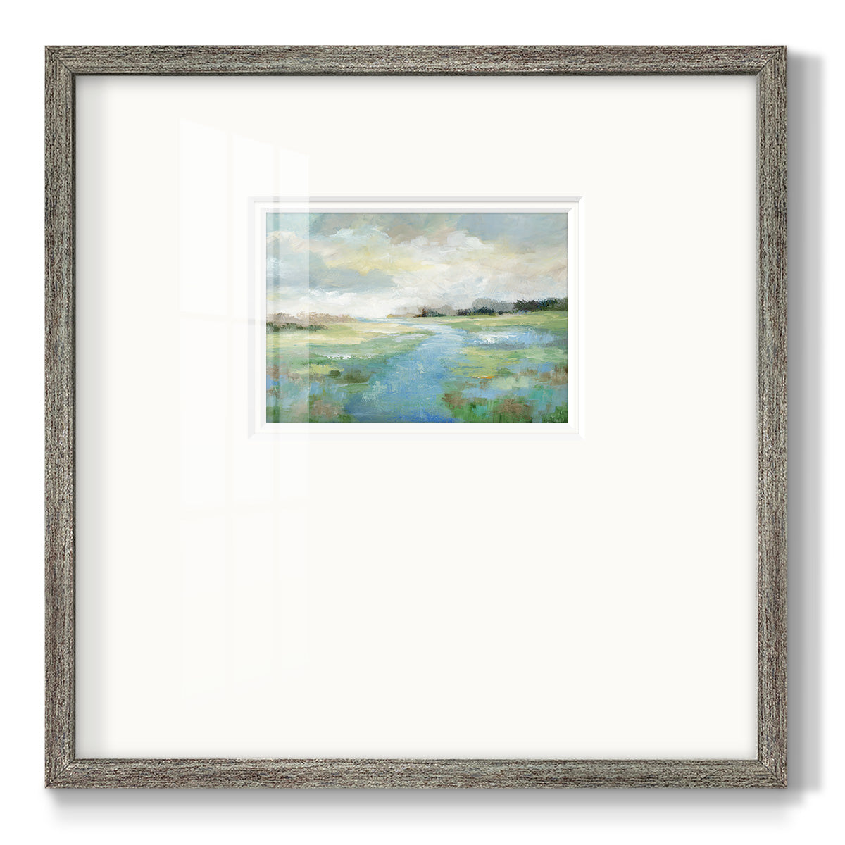 Winding Stream Premium Framed Print Double Matboard