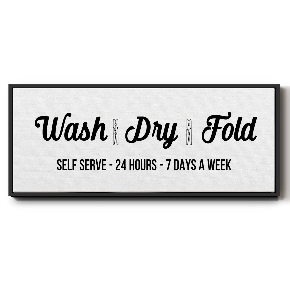 Wash Dry Fold - Floater Framed Canvas Print