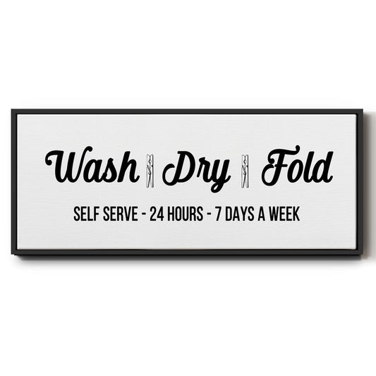 Wash Dry Fold - Floater Framed Canvas Print