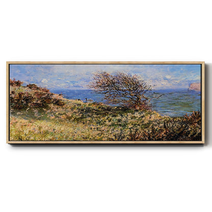 On the Cliff at Fecamp, 1881 - Floater Framed Canvas Print
