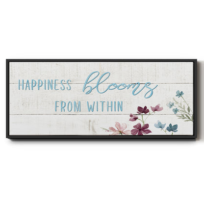 Happiness Blooms - Floater Framed Canvas Print