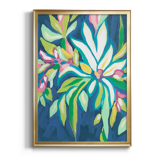 Blue Tropics IV - Modern Framed Canvas Print