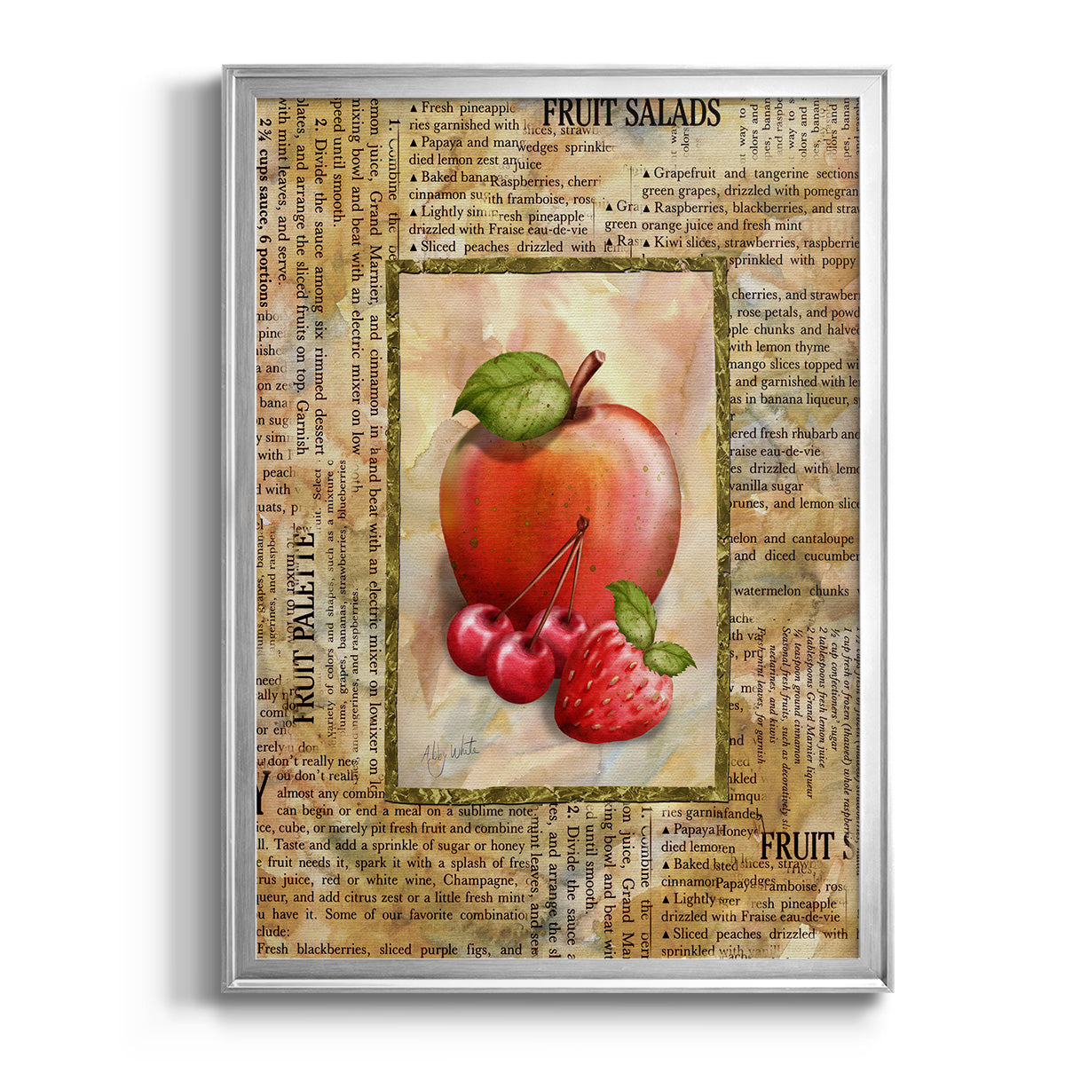 Mixed Fruit I - Modern Framed Canvas Print