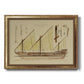 Antique Ship Plan VI Premium Framed Canvas- Ready to Hang