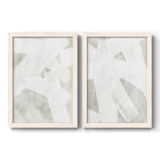 Stone Brush I - Premium Framed Canvas 2 Piece Set - Ready to Hang