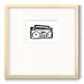 Boombox Sketch Premium Framed Print Double Matboard