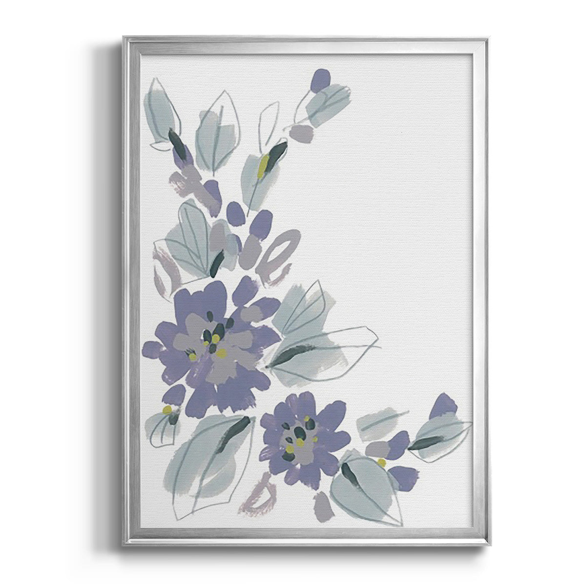 Periwinkle Patch III - Modern Framed Canvas Print