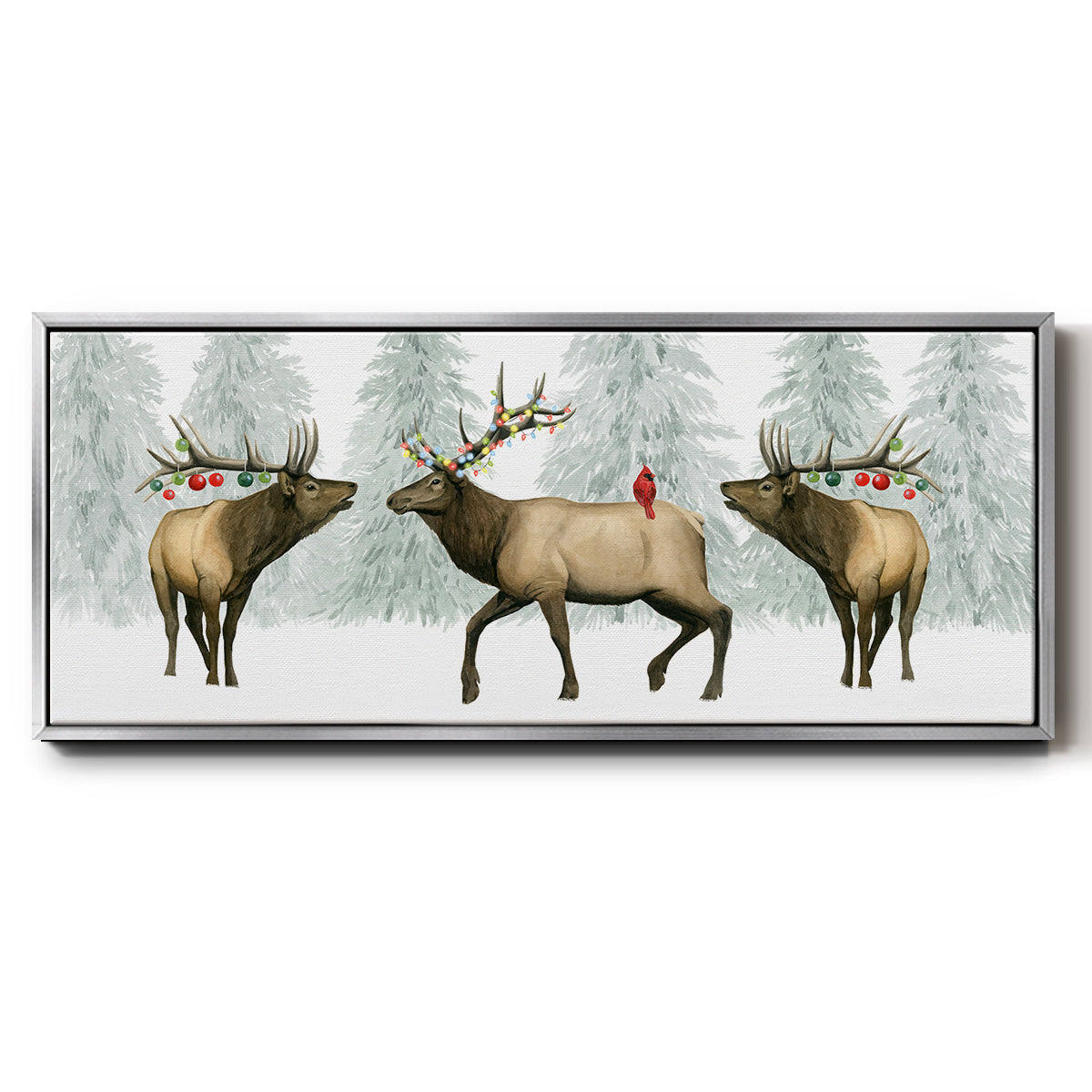 Festive Forest Collection D - Floater Framed Canvas Print