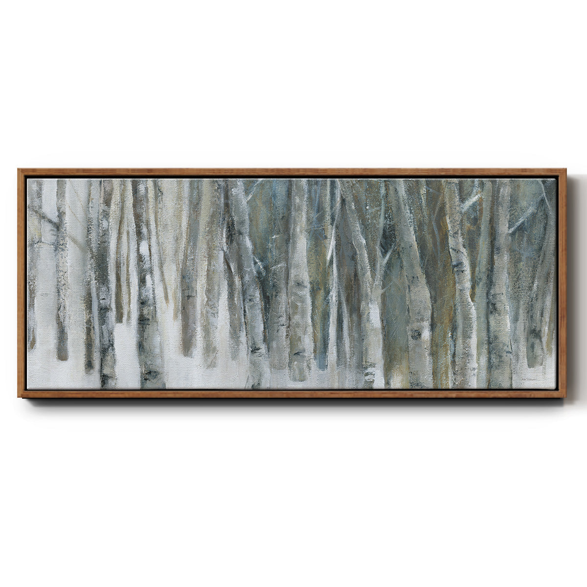 Banff Birch Grove - Floater Framed Canvas Print