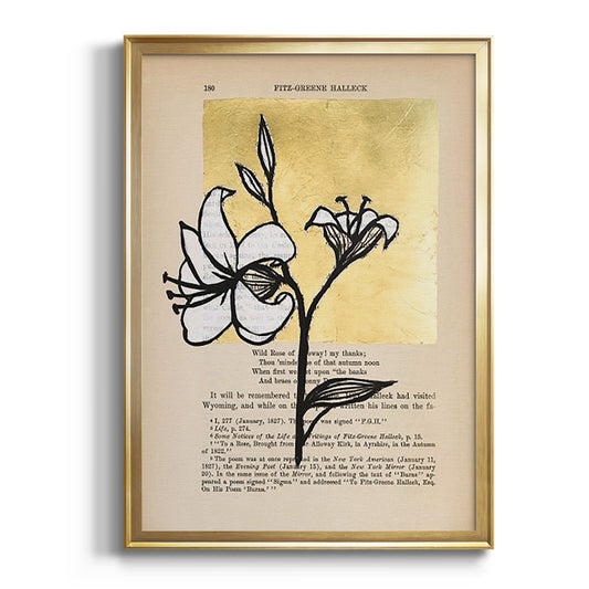 Floral Diary IV - Modern Framed Canvas Print