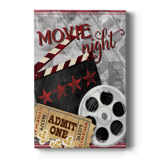 Movie Night II Premium Gallery Wrapped Canvas - Ready to Hang