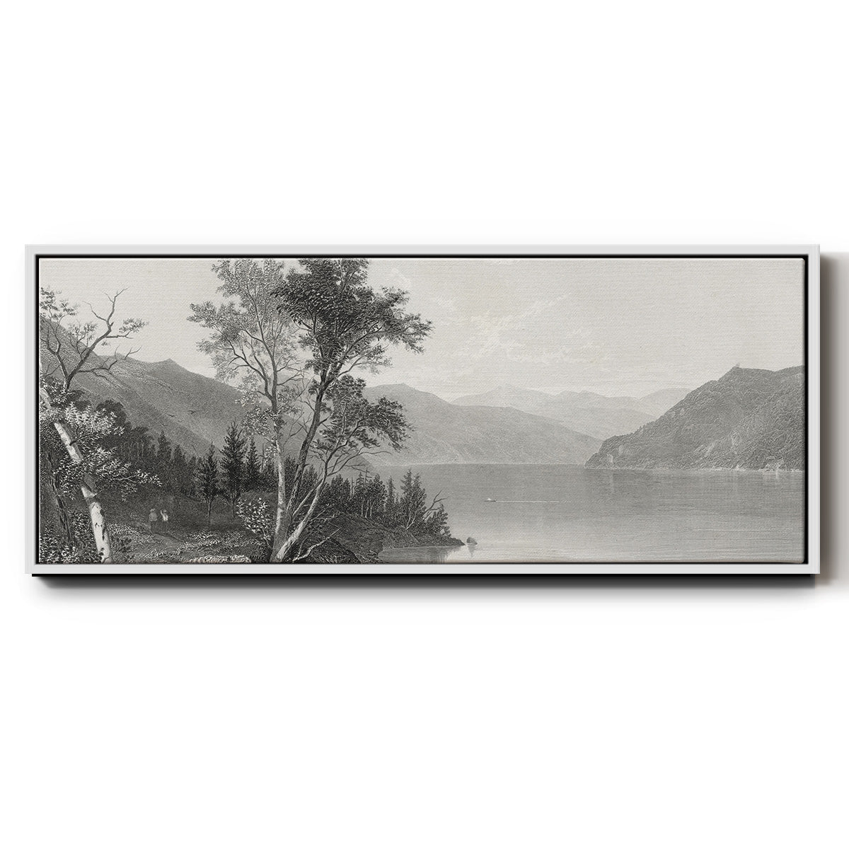 Lake George - Floater Framed Canvas Print