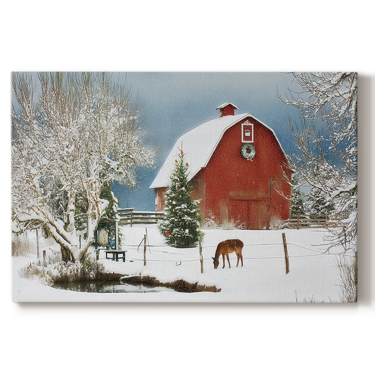 Snowwhite Nativity at Midnight - Canvas Art Print