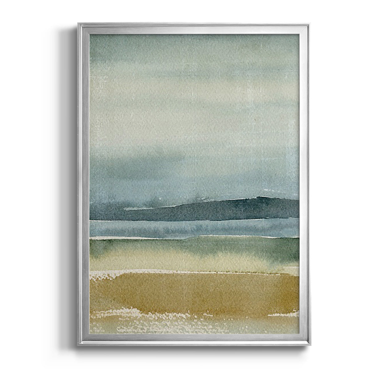 Ochre Outlook I - Modern Framed Canvas Print