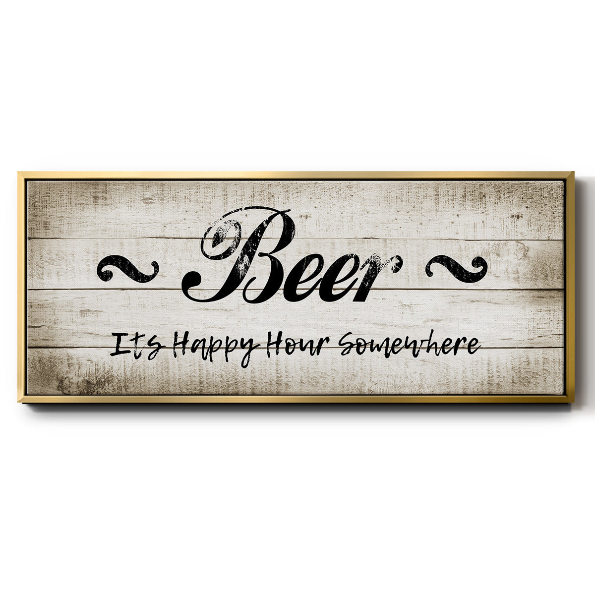 Beer Happy Hour - Floater Framed Canvas Print