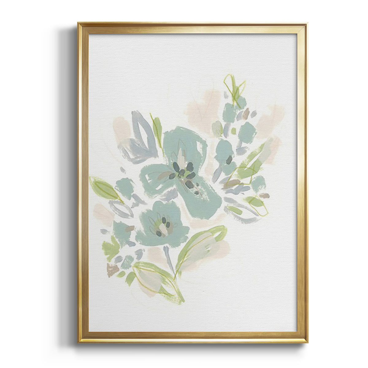 Seafoam Petals III - Modern Framed Canvas Print