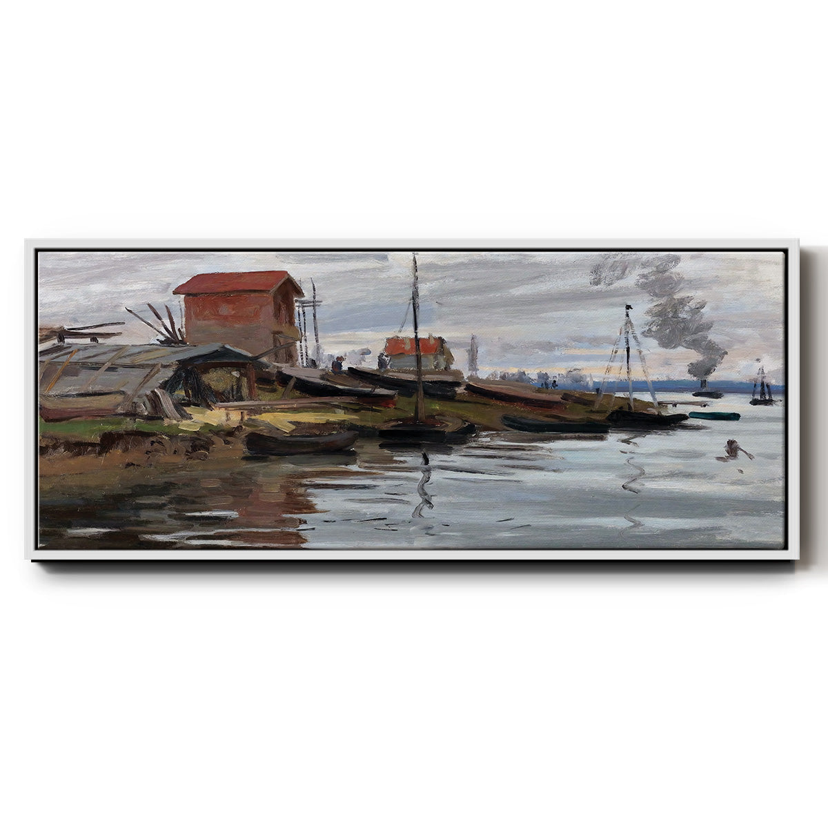 The Seine at Petit - Floater Framed Canvas Print