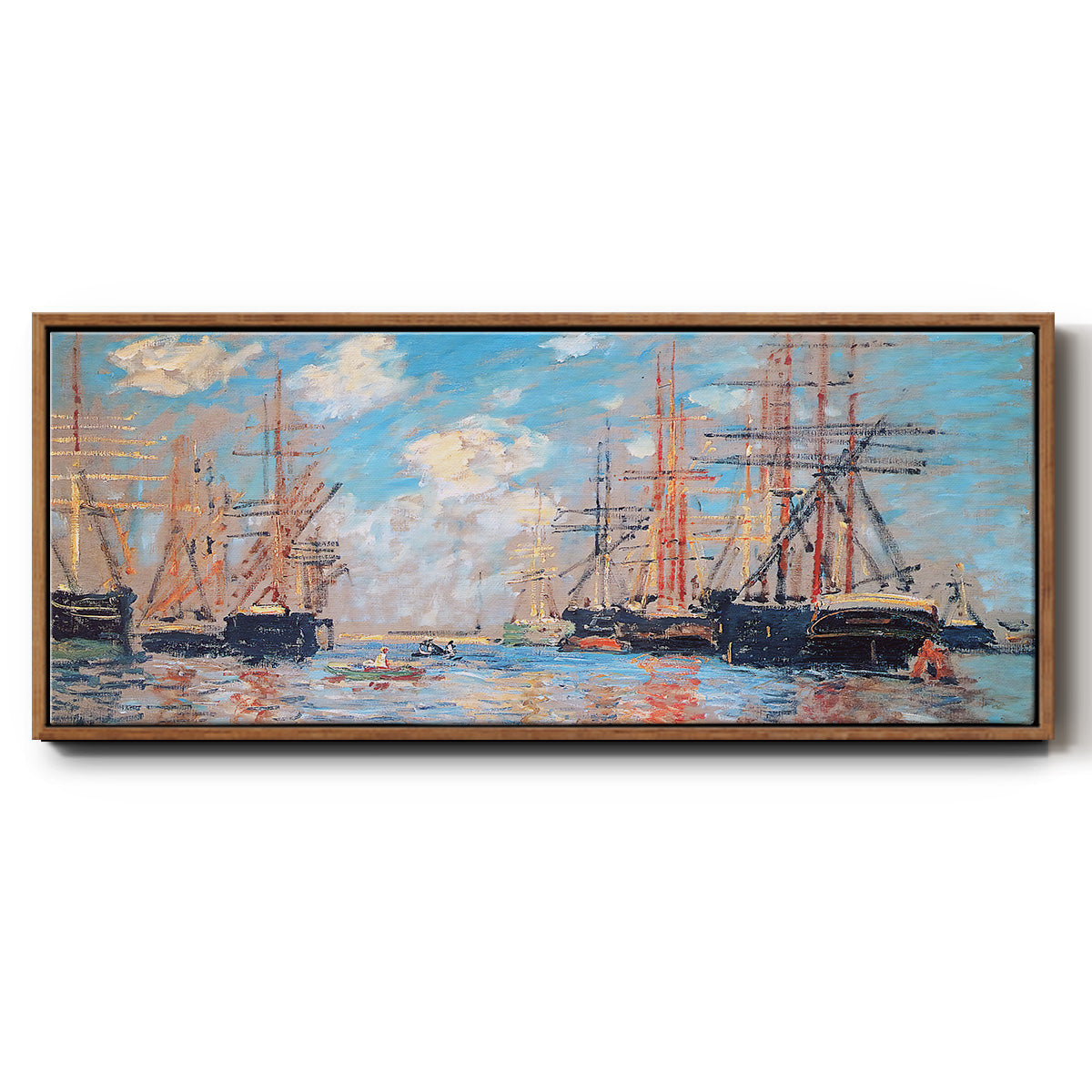 The Sea, Port in Amsterdam, 1874 - Floater Framed Canvas Print