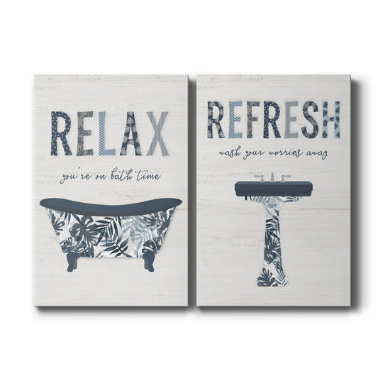 Palm Bath I - Canvas Art Set