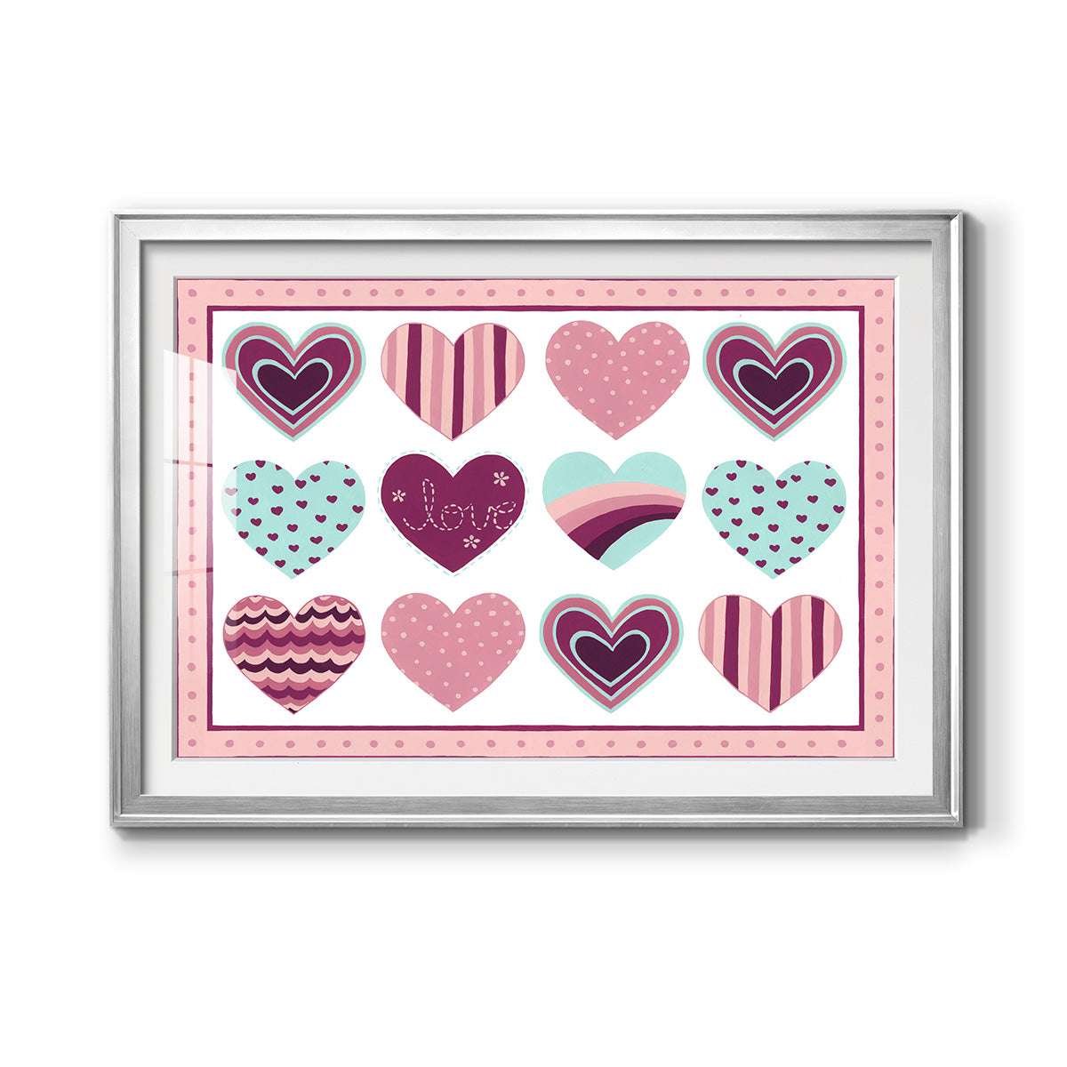 Sweet Valentine Collection A - Modern Framed Art Print