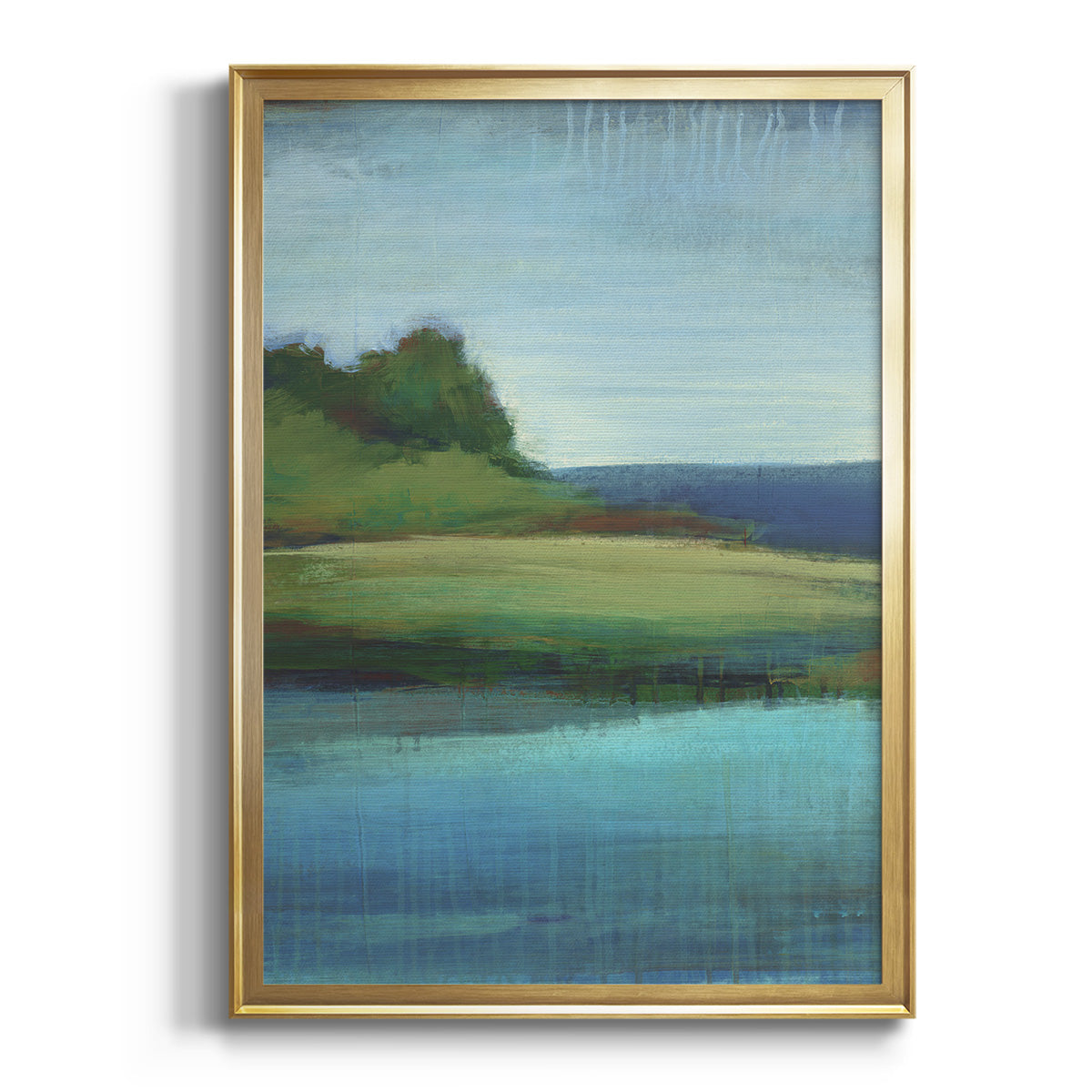 Silent Lakeside I - Modern Framed Canvas Print