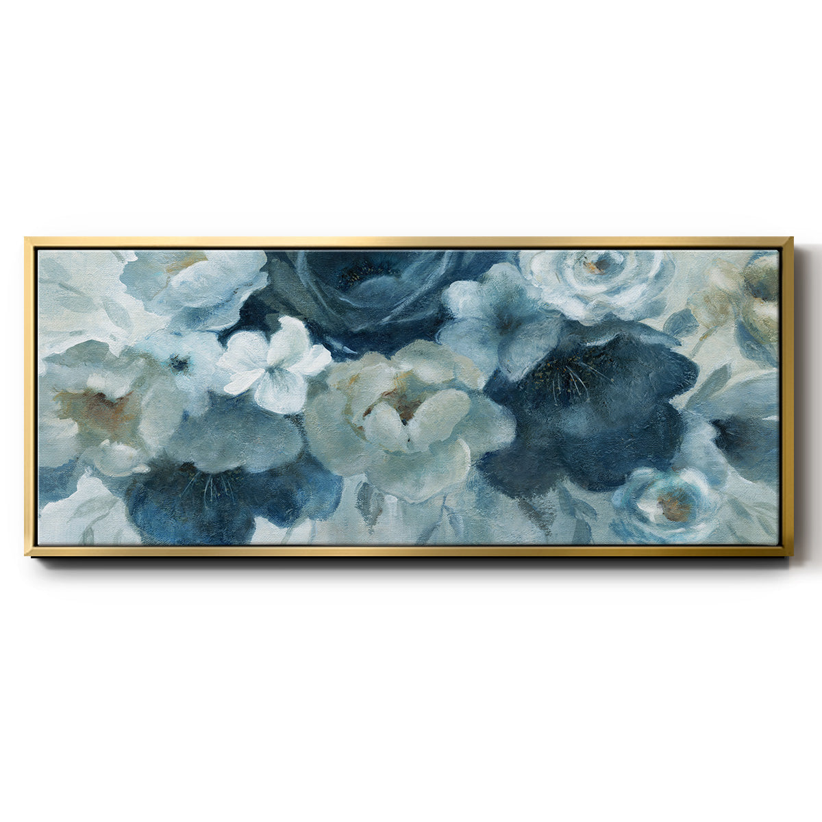 Blue on Blue - Floater Framed Canvas Print