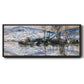 The Seine at Port Villez, Snow Effect, 1885 - Floater Framed Canvas Print