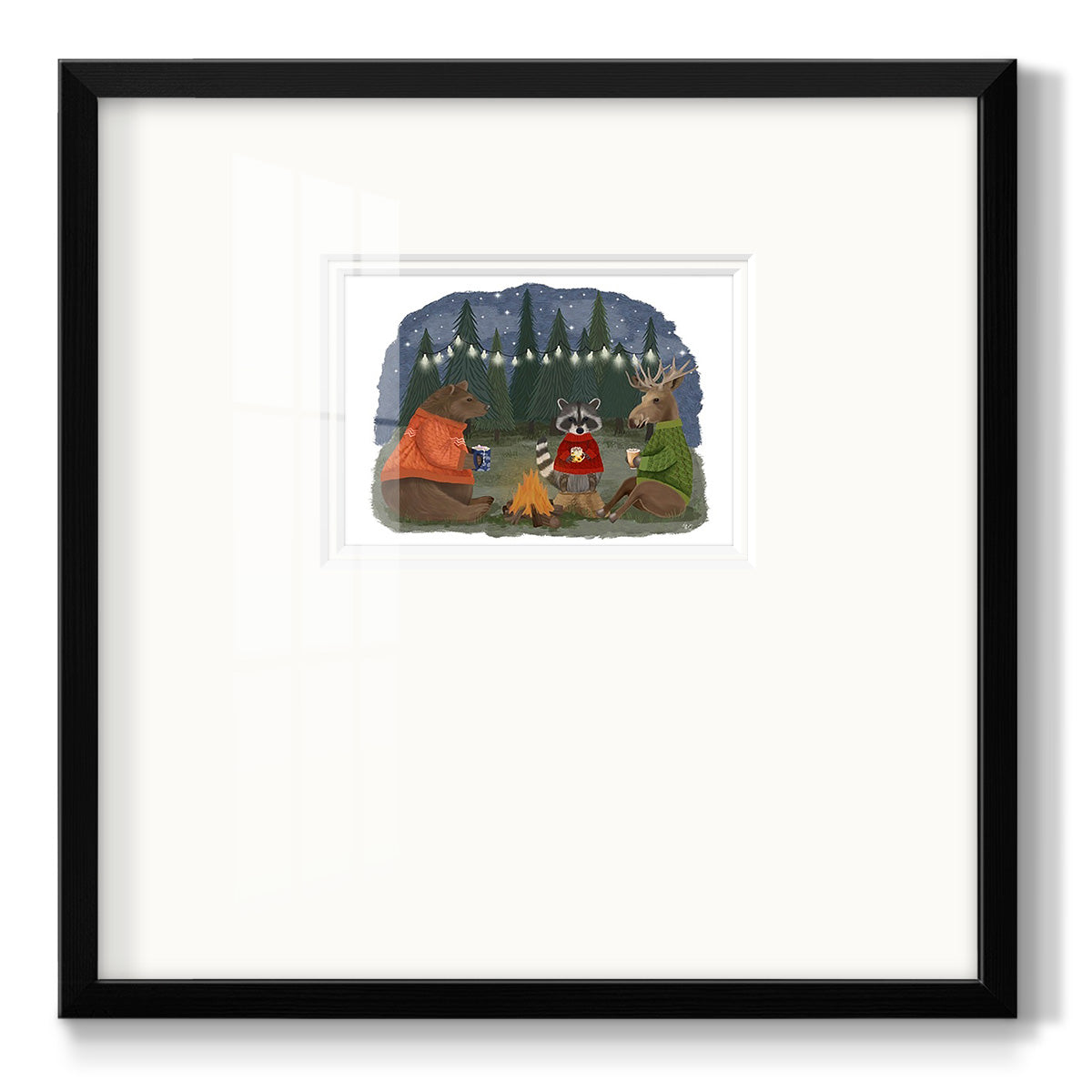 Campfire Hot Chocolate - Double Matboard Framed Print
