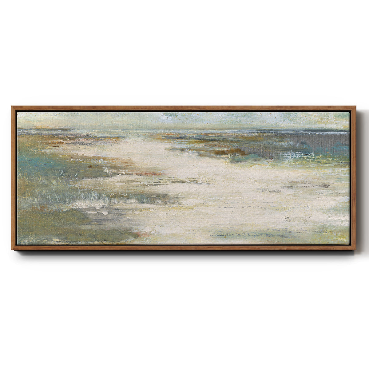 Misty Coast - Floater Framed Canvas Print