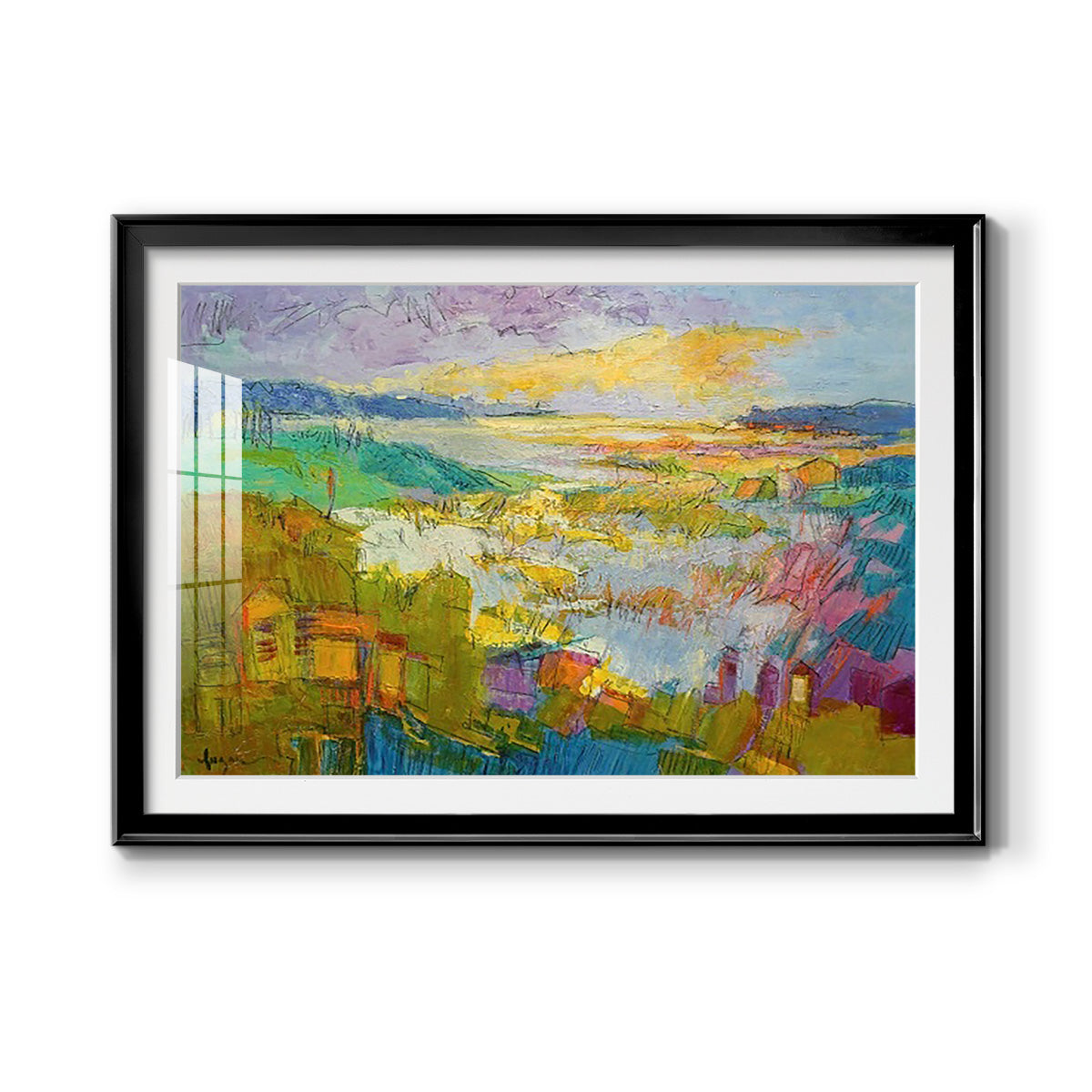 Diamond Girl Dances - Modern Framed Art Print