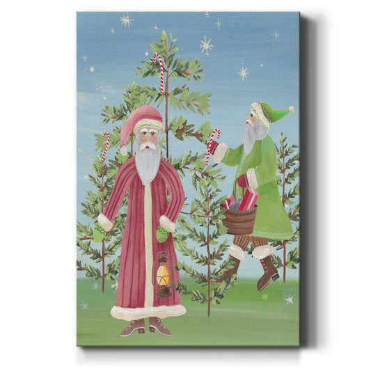 Folksy Father Christmas I - Canvas Art Print