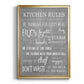 Neutral Kitchen Rules - Modern Framed Canvas Print