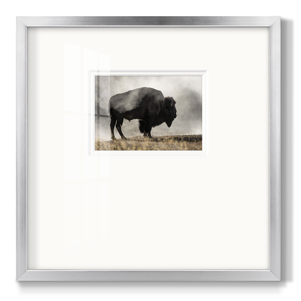Geyser Basin - Double Matboard Framed Print