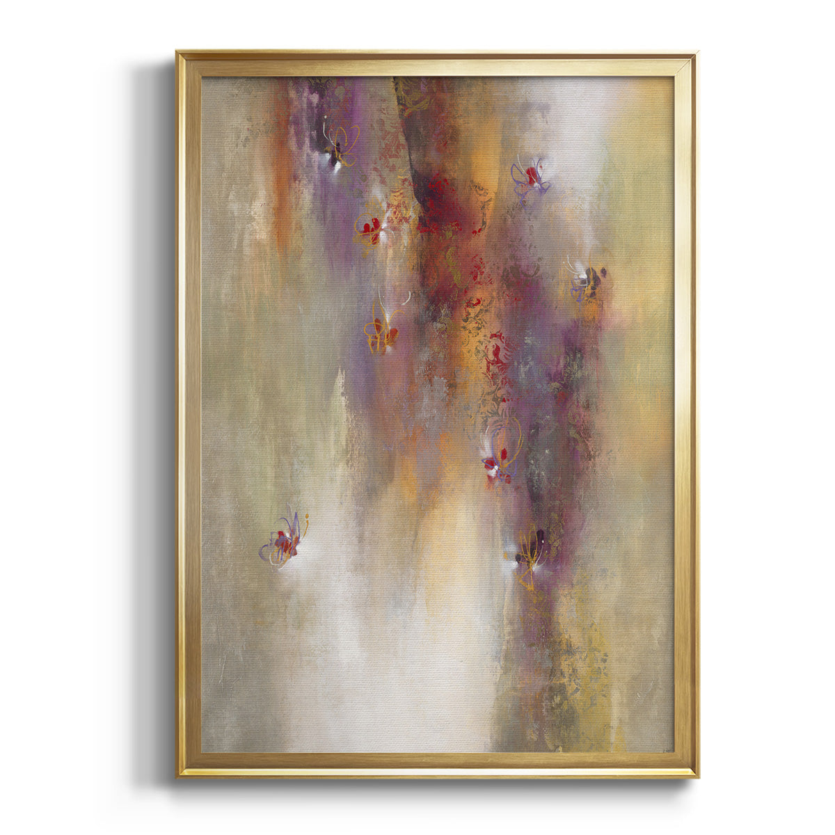 Scarlet Summer - Modern Framed Canvas Print