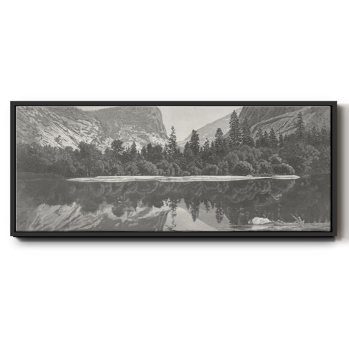 Mirror Lake, Yosemite Valley - Floater Framed Canvas Print