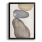 River Rocks Contour II - Modern Framed Canvas Print